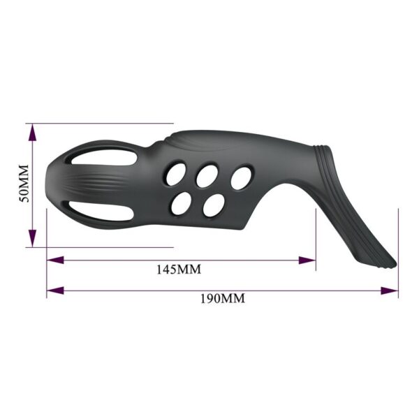 Pretty Love Craig — Vibrating Penis Sleeve, Rechargeable, Black — Cock Rings — view 6