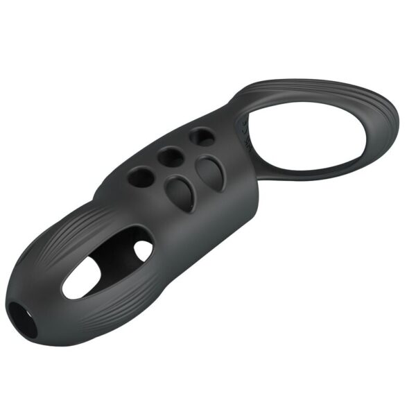 Pretty Love Craig — Vibrating Penis Sleeve, Rechargeable, Black — Cock Rings — view 4
