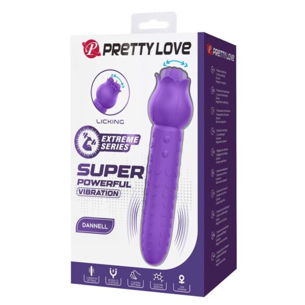 Pretty Love Dannell — Tongue Vibrator, Rechargeable, Purple — Clitoral Stimulators — view 2