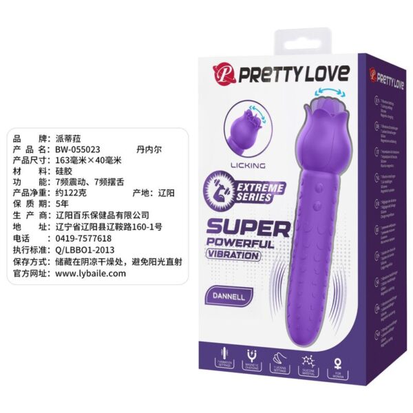 Pretty Love Dannell — Tongue Vibrator, Rechargeable, Purple — Clitoral Stimulators — view 6