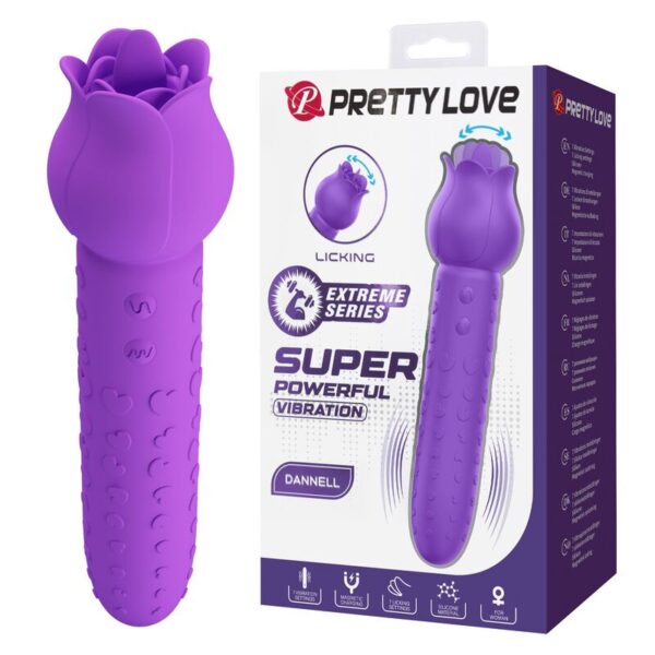 Pretty Love Dannell — Tongue Vibrator, Rechargeable, Purple — Clitoral Stimulators — view 7