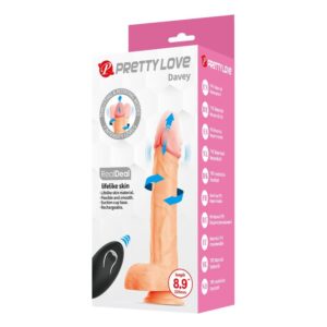 Pretty Love Davey — Thrusting Vibrator, Remote Control, Natural — Realistic Vibrators — view 2