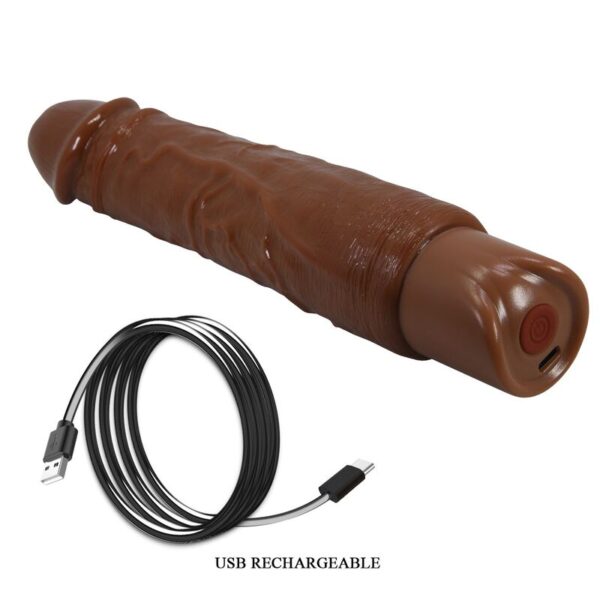 Pretty Love Duke — Realistic Vibrator, 23.5 cm, Brown — Realistic Vibrators — view 2