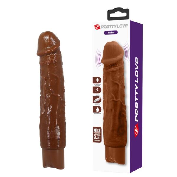 Pretty Love Duke — Realistic Vibrator, 23.5 cm, Brown — Realistic Vibrators — view 6