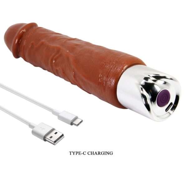 Pretty Love Duke — Realistic Vibrator, 23.5 cm, Brown — Realistic Vibrators — view 5