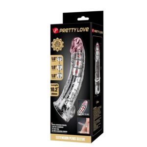 Pretty Love — Penis Extension Sleeve, 26 cm, Transparent — Penis Accessories — view 4