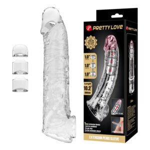 Pretty Love — Penis Extension Sleeve, 26 cm, Transparent — Penis Accessories — view 2
