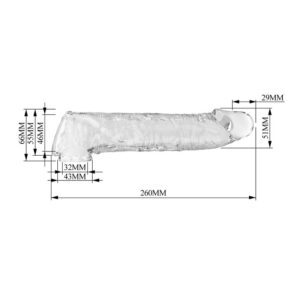 Pretty Love — Penis Extension Sleeve, 26 cm, Transparent — Penis Accessories — view 3