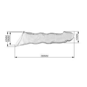 Pretty Love — Penis Extension Sleeve, 28 cm, Transparent — Penis Accessories — view 4