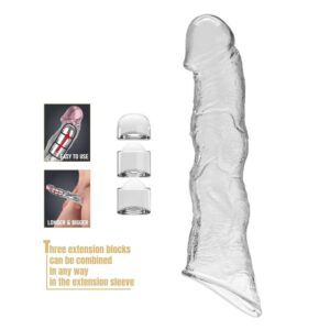 Pretty Love — Penis Extension Sleeve, 28 cm, Transparent — Penis Accessories — view 3