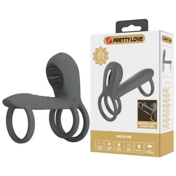 Pretty Love — Vibrating Penis Sleeve, Licking Effect — Cock Rings — view 2