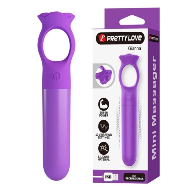 Pretty Love Giana — Mini Vibrator, Rechargeable, Purple — Mini Vibrators — view 3