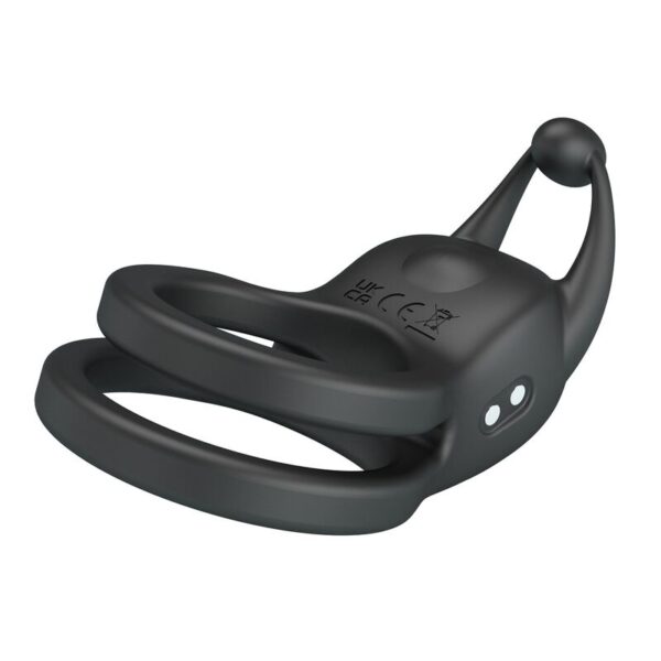 Pretty Love Goodwin — Vibrating Cock Ring, Rechargeable, Black — Cock Rings — view 2