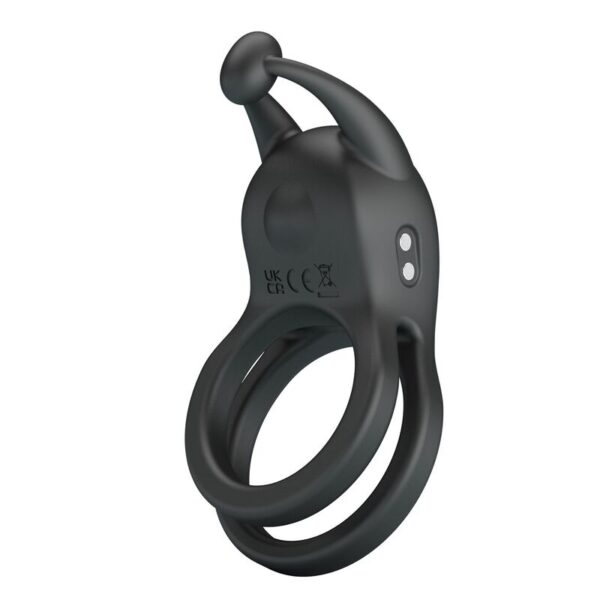 Pretty Love Goodwin — Vibrating Cock Ring, Rechargeable, Black — Cock Rings — view 4