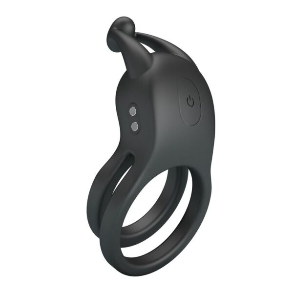 Pretty Love Goodwin — Vibrating Cock Ring, Rechargeable, Black — Cock Rings