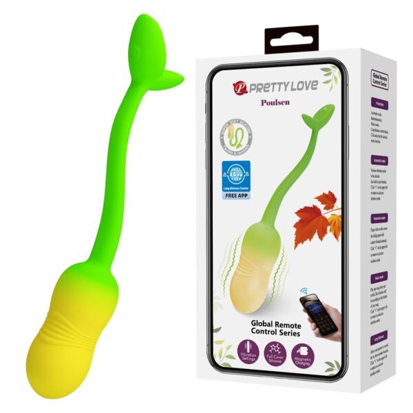 Pretty Love Pulsen — Vibrating Egg, App-Controlled, Green-Yellow — App-Controlled Sex Toys