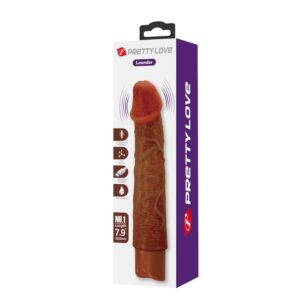 Pretty Love Leonardo — Realistic Vibrator, 20 cm, Brown — Realistic Vibrators — view 2