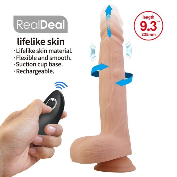 Pretty Love Miles — Thrusting Vibrator, Remote Control, Natural — Realistic Vibrators — view 9