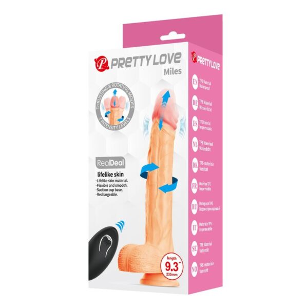 Pretty Love Miles — Thrusting Vibrator, Remote Control, Natural — Realistic Vibrators — view 8