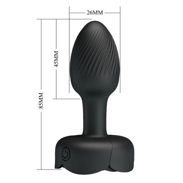 Pretty Love — Vibrating Butt Plug, Waterproof, Black — Anal — view 5