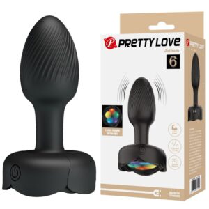 Pretty Love — Vibrating Butt Plug, Waterproof, Black — Anal — view 3