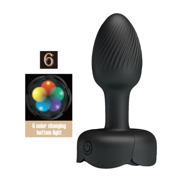 Pretty Love — Vibrating Butt Plug, Waterproof, Black — Anal