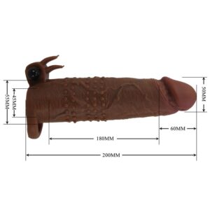 Pretty Love Quillon — Vibrating Penis Sleeve, Brown — Couples — view 2