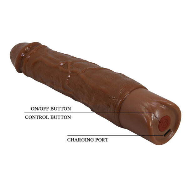 Pretty Love Owen — Realistic Vibrator, 22.5 cm, Brown — Realistic Vibrators — view 3