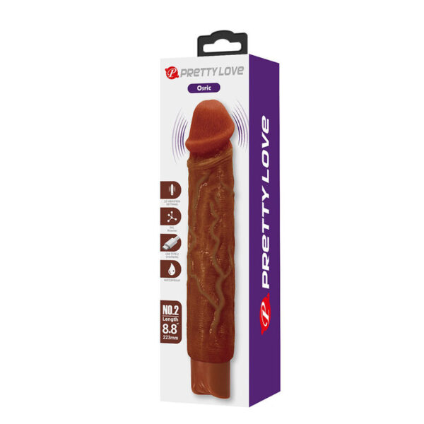 Pretty Love Owen — Realistic Vibrator, 22.5 cm, Brown — Realistic Vibrators — view 5