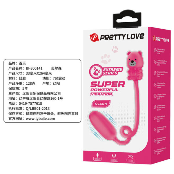 Pretty Love Olson — Vibrating Egg, Silicone, Pink — Clitoral Stimulators — view 7
