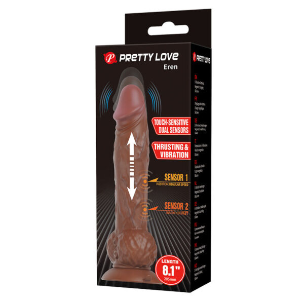 Pretty Love Eren — Thrusting Vibrator, Silicone, Brown — Realistic Vibrators — view 8