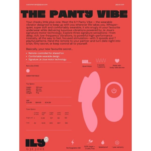 Je Joue ILY — Panty Vibrator, Remote Control — Couples — view 13