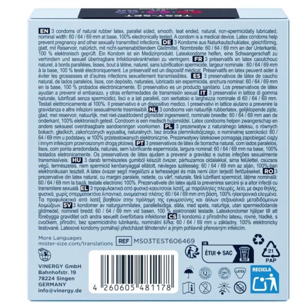 Mister Size 60-64-69 — Condoms, 3 Pack — Condom 3 Packs — view 2