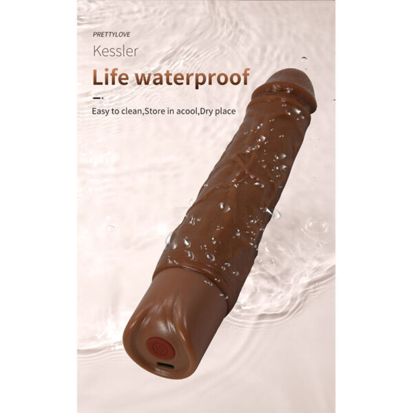 Pretty Love Kessler — Thrusting Vibrator, Rechargeable, Brown — Realistic Vibrators — view 11