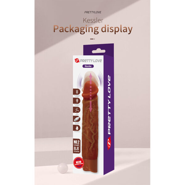 Pretty Love Kessler — Thrusting Vibrator, Rechargeable, Brown — Realistic Vibrators — view 3