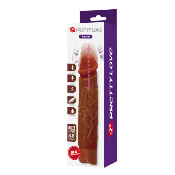 Pretty Love Kessler — Thrusting Vibrator, Rechargeable, Brown — Realistic Vibrators — view 14