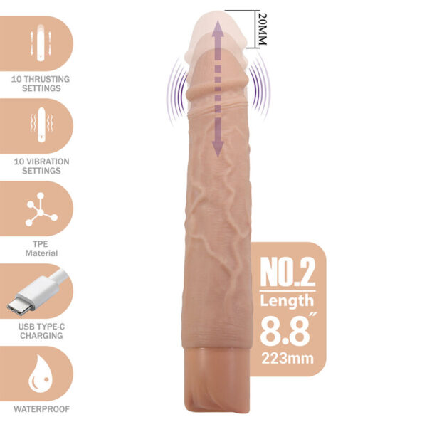 Pretty Love Kessler — Thrusting Vibrator, Rechargeable, Natural — Realistic Vibrators