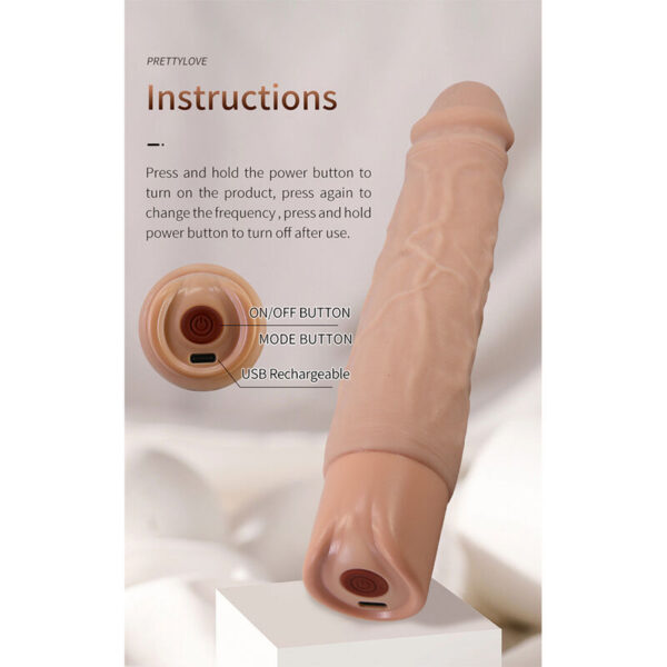 Pretty Love Kessler — Thrusting Vibrator, Rechargeable, Natural — Realistic Vibrators — view 5
