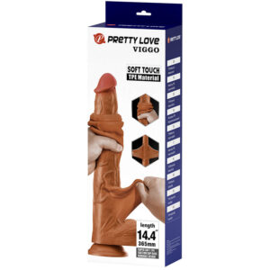Pretty Love Viggo — Realistic Dildo, Suction Cup, 36.5 cm, Brown — Dildos — view 3