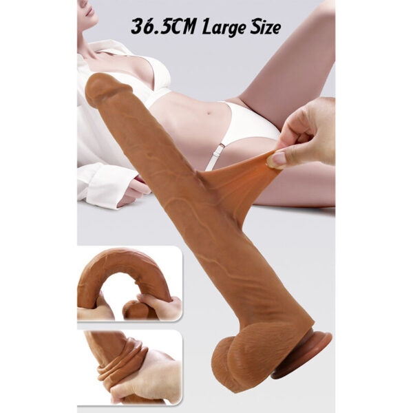 Pretty Love Viggo — Realistic Dildo, Suction Cup, 36.5 cm, Brown — Dildos — view 12