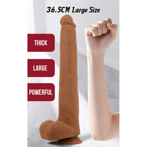 Pretty Love Viggo — Realistic Dildo, Suction Cup, 36.5 cm, Brown — Dildos — view 9
