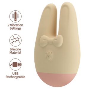 Romance Bunny — Clitoral Vibrator, Rechargeable, Cream — Clitoral Stimulators