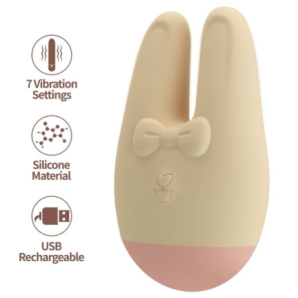 Romance Bunny — Clitoral Vibrator, Rechargeable, Cream — Clitoral Stimulators