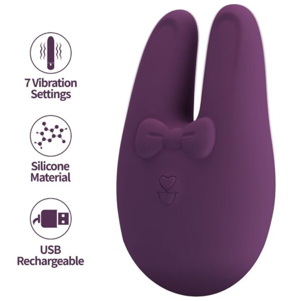 Romance Bunny — Clitoral Vibrator, Rechargeable, Purple — Clitoral Stimulators