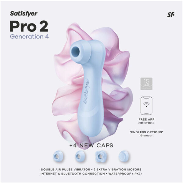 Satisfyer Pro 2 Gen 4 — Air Pulse Stimulator, Serene Blue — Clitoral Stimulators — view 8