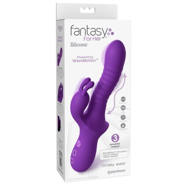 Fantasy for Her Fantasy Wave — Rabbit Vibrator, Purple — Rabbit Vibrators — view 3