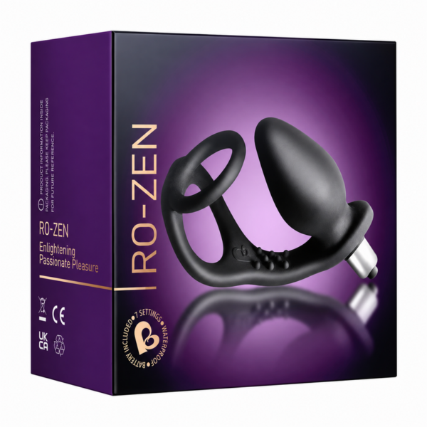 Rocks-Off Ro-Zen — Prostate Vibrator, Waterproof, Onyx Black — Anal — view 8