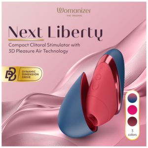 Womanizer Next Liberty — Air Pulse Stimulator, Blue and Red — Clitoral Stimulators — view 3