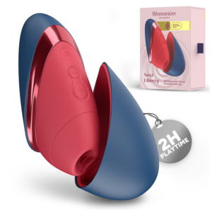 Womanizer Next Liberty — Air Pulse Stimulator, Blue and Red — Clitoral Stimulators — view 2
