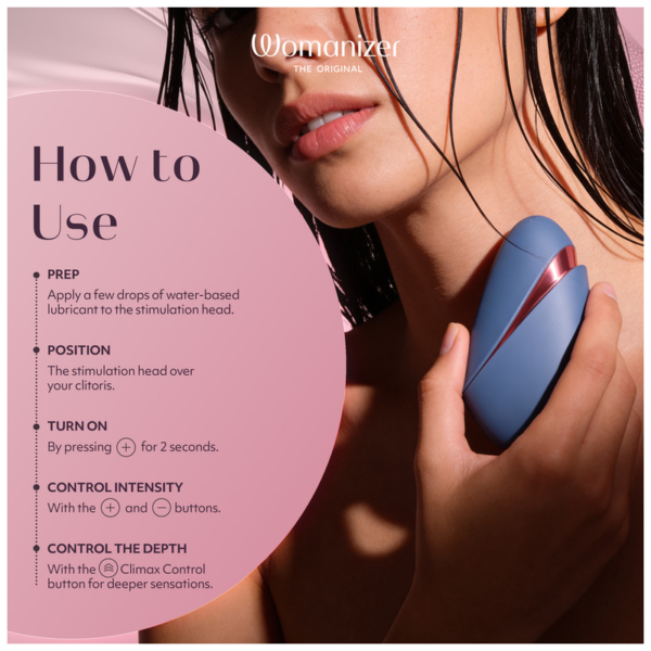 Womanizer Next Liberty — Air Pulse Stimulator, Blue and Red — Clitoral Stimulators — view 8
